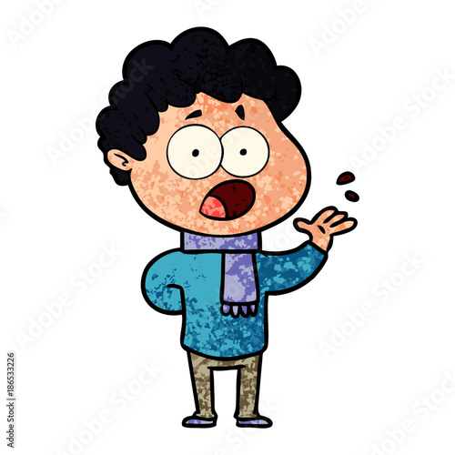 cartoon man gasping in surprise
