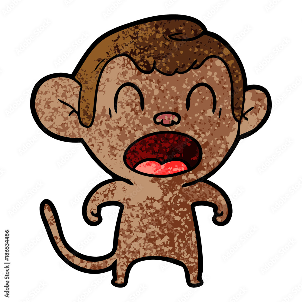 shouting cartoon monkey shouting cartoon monkey