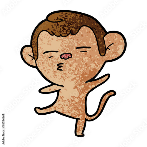 cartoon suspicious monkey