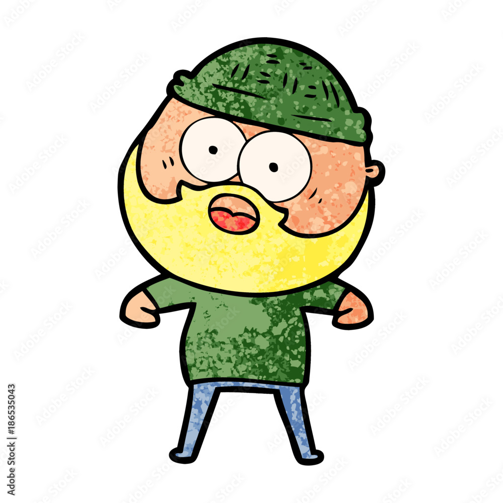 cartoon surprised bearded man cartoon surprised bearded man