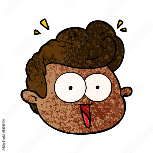 cartoon male face surprised