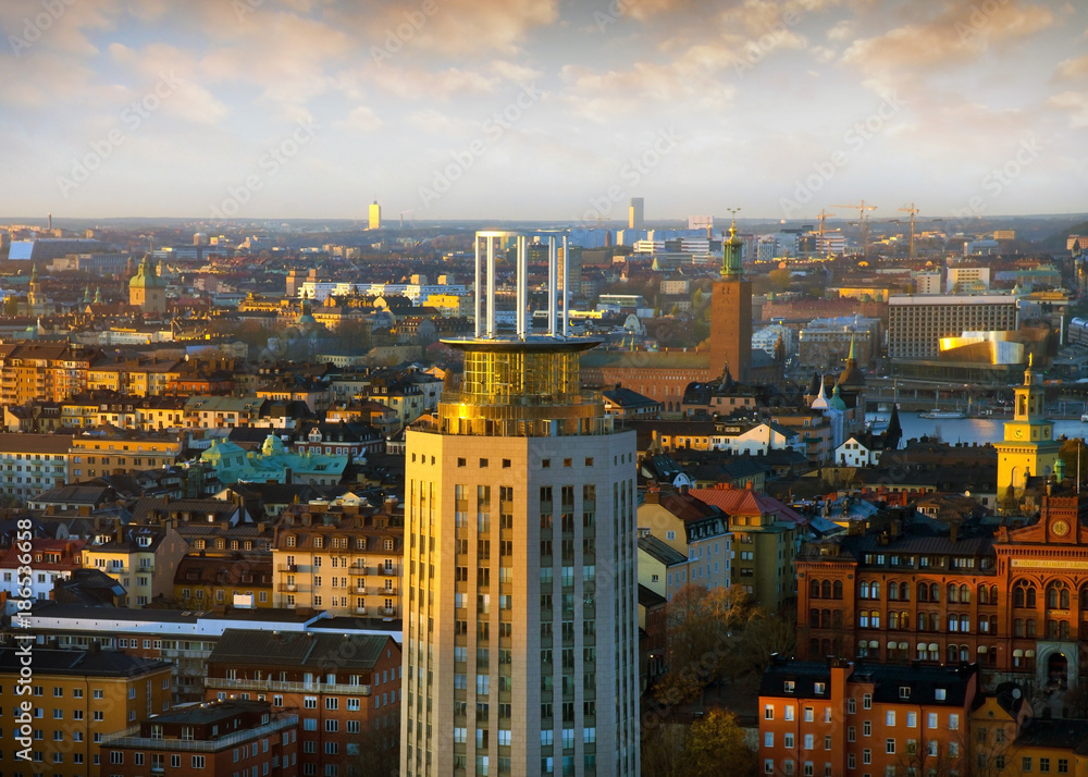 Obraz premium Aerial view of Stockholm City