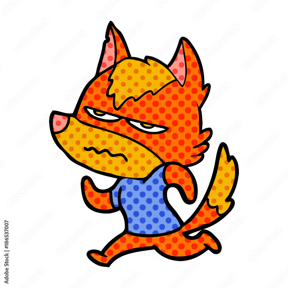angry fox cartoon character angry fox cartoon character