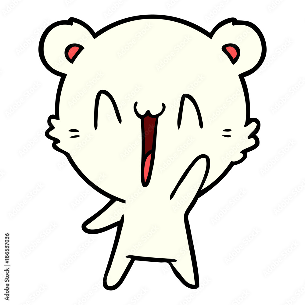 happy polar bear cartoon happy polar bear cartoon