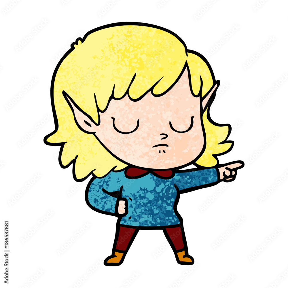 cartoon elf girl cartoon elf girl