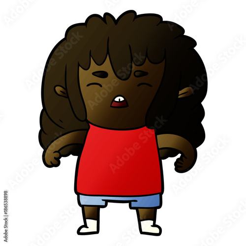 cartoon angry kid
