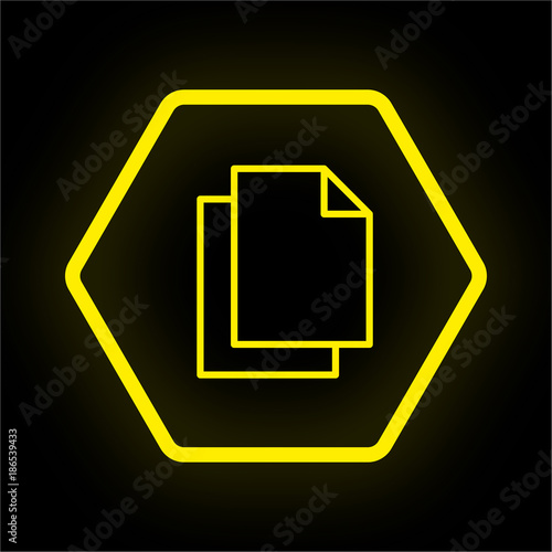 Neon Button Polygon - Dokumente