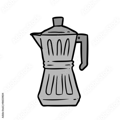 cartoon espresso maker