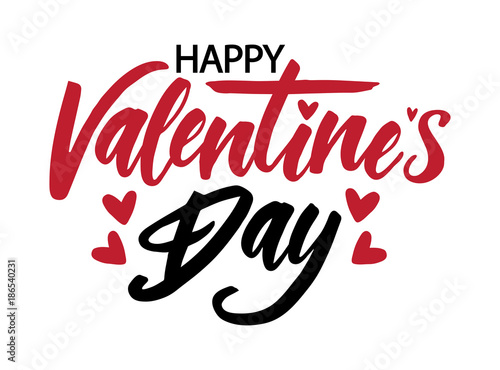 Happy Valentine's Day hand drawn lettering