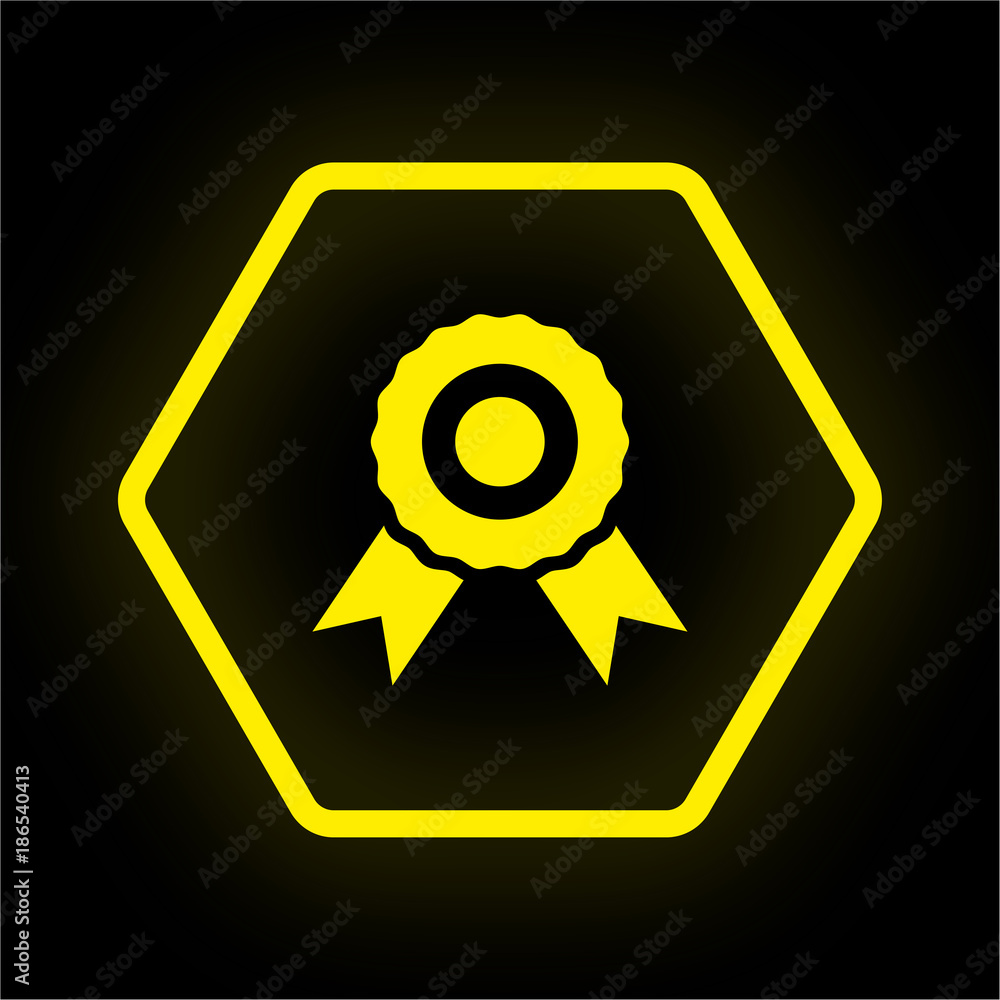 Neon Button Polygon - Medaille - Siegespreis Neon Button Polygon - Medaille - Siegespreis
