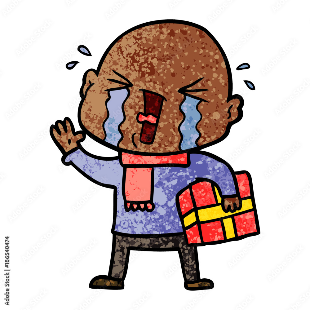 cartoon crying bald man cartoon crying bald man