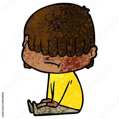cartoon boy with untidy hair
