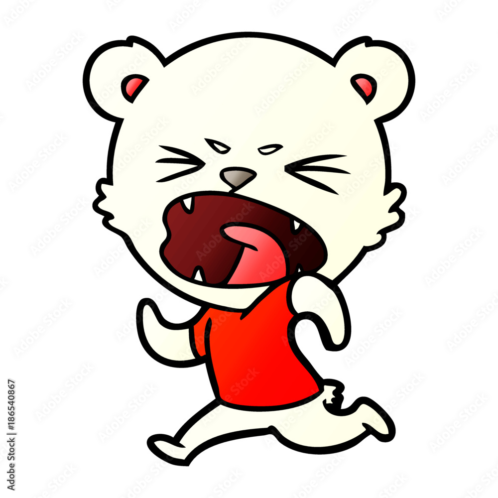 Fototapeta premium angry polar bear cartoon