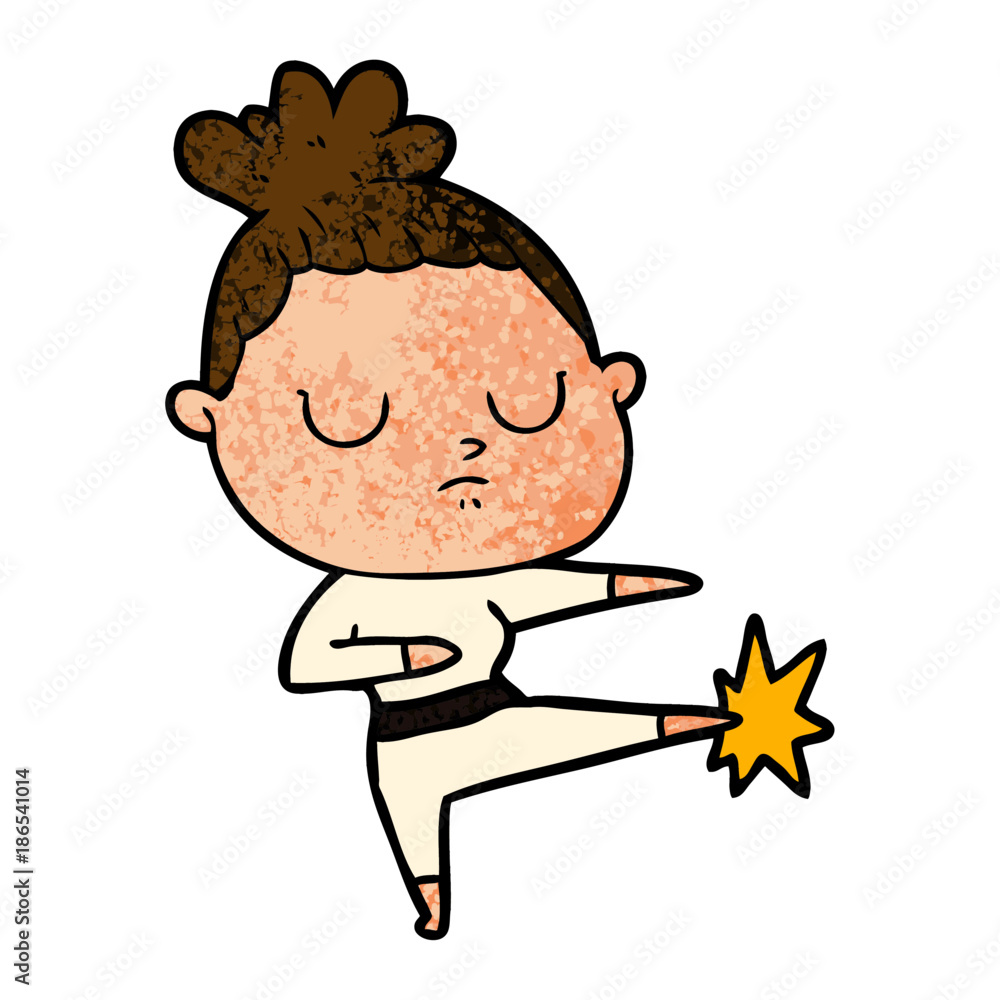 cartoon calm woman cartoon calm woman