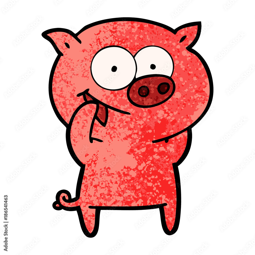 cheerful pig cartoon cheerful pig cartoon