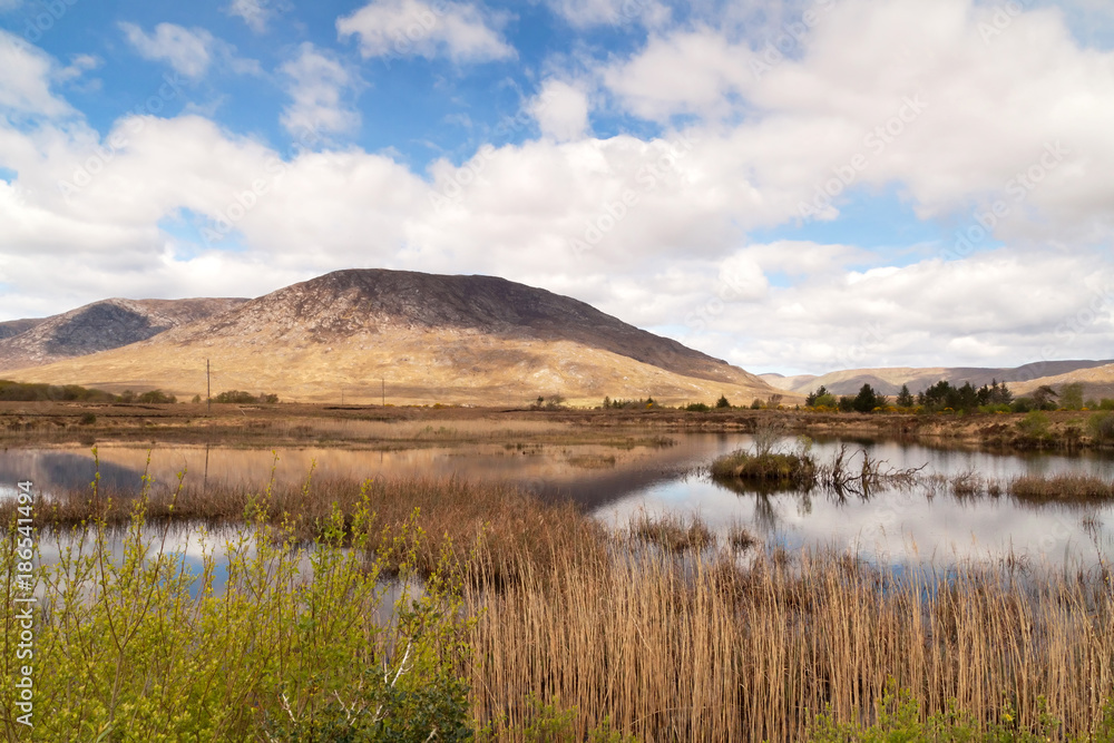 Connemara lake and mountains in Co. Mayo, Ireland