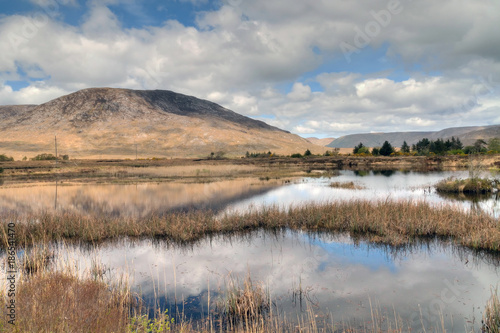 Connemara lake and mountains in Co. Mayo  Ireland