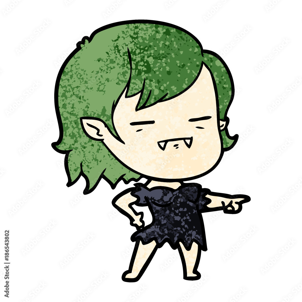 cartoon undead vampire girl