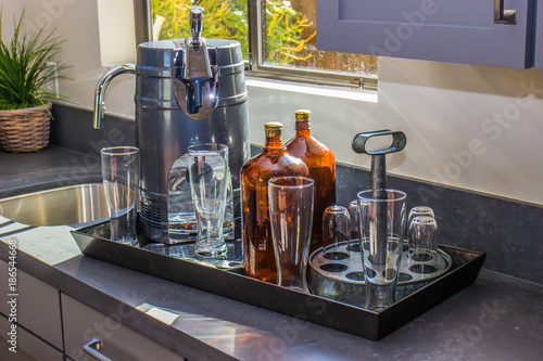 Mini Beer Keg In Modern Kitchen photo