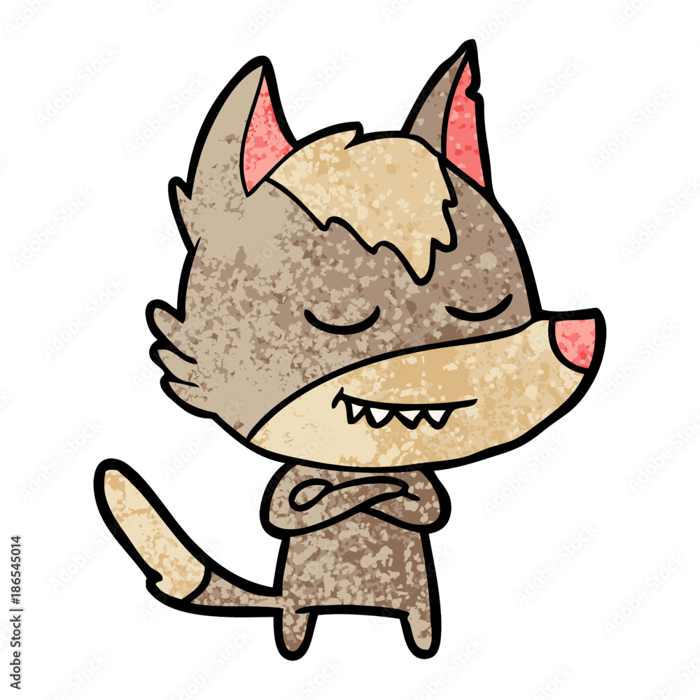 friendly cartoon wolf friendly cartoon wolf