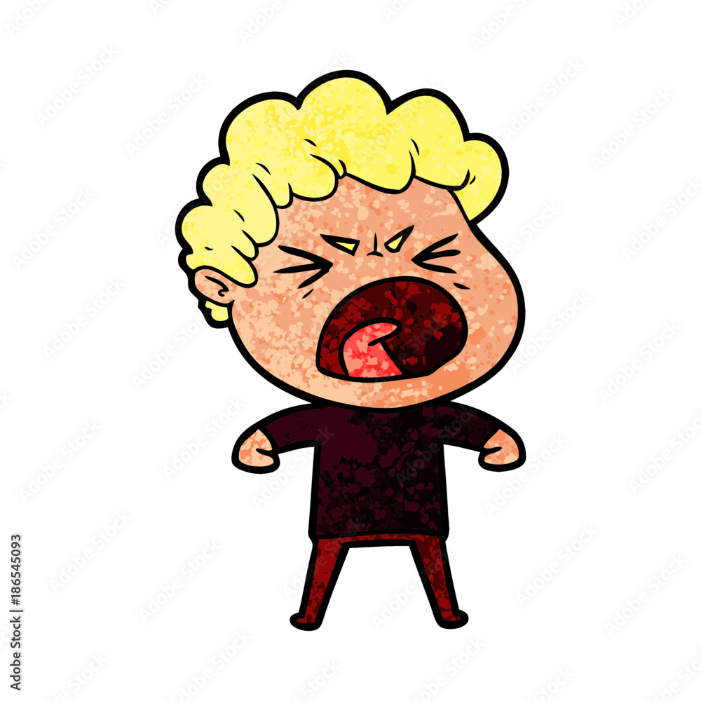 cartoon furious man cartoon furious man
