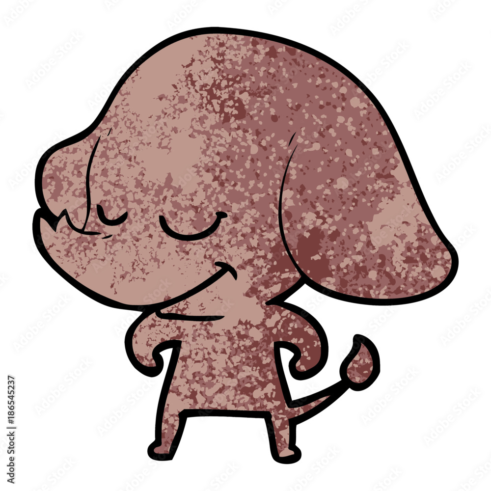 cartoon smiling elephant cartoon smiling elephant