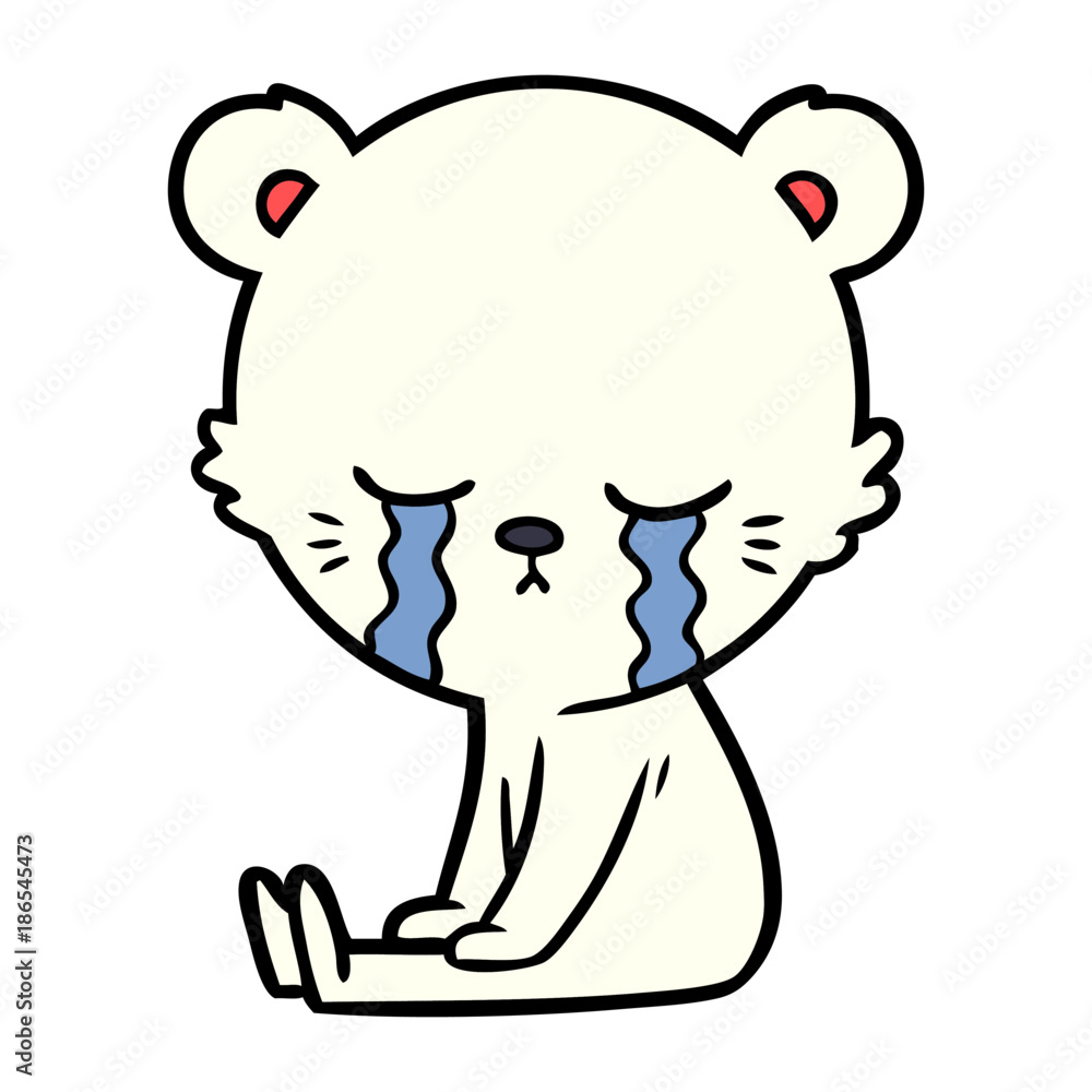 sad little polar bear cartoon sad little polar bear cartoon