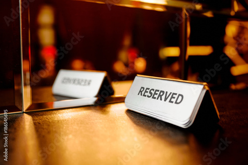 Reserved on the table