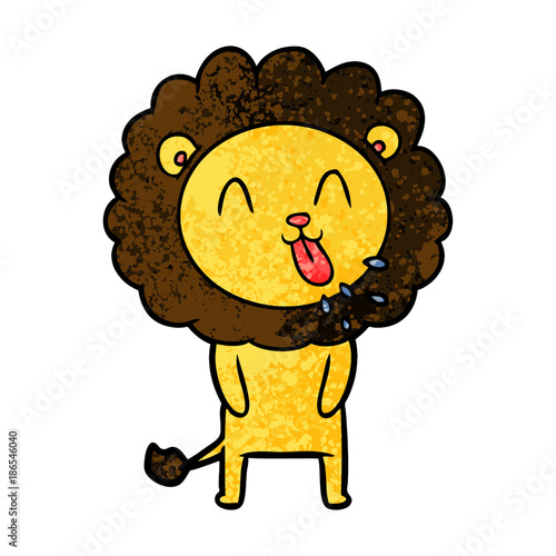 happy cartoon lion