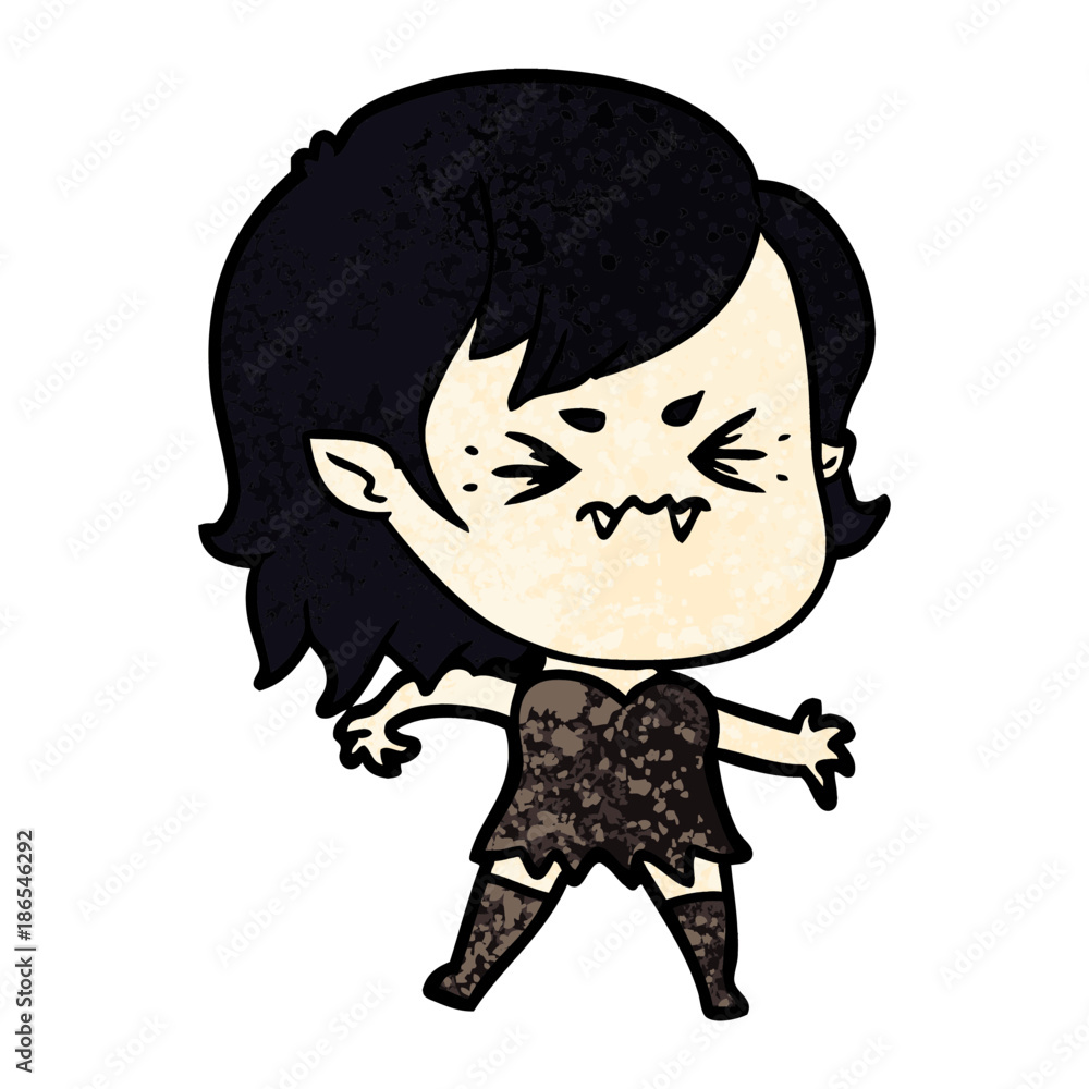annoyed cartoon vampire girl annoyed cartoon vampire girl