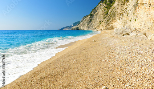 Fototapeta Naklejka Na Ścianę i Meble -  Egremni beach at Lefkada, Ionion sea, Greece