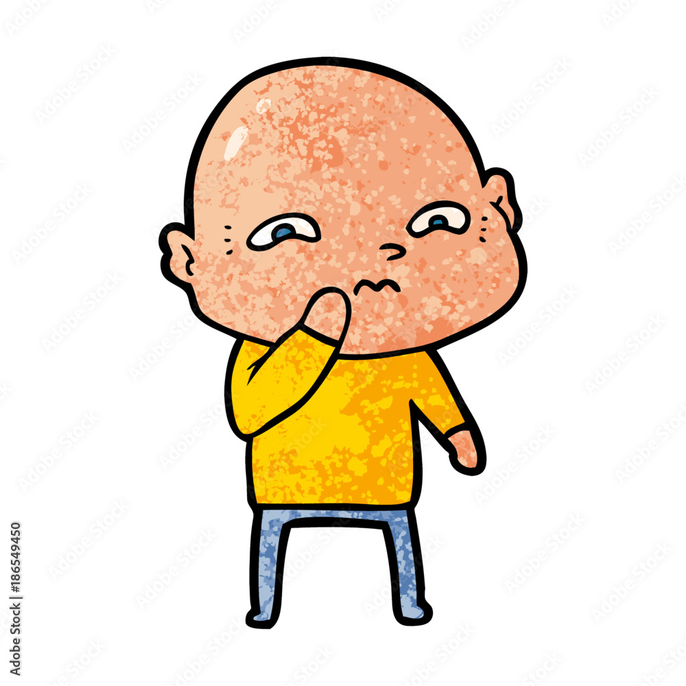 cartoon nervous man cartoon nervous man