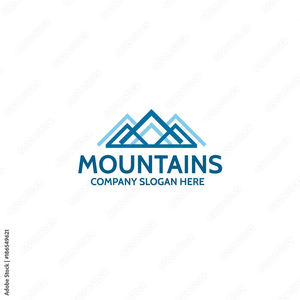 Vector Mountains Linear logo.