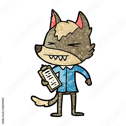 angry wolf cartoon