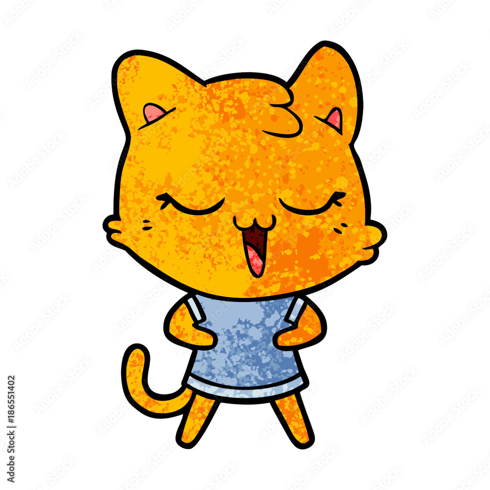 happy cartoon cat happy cartoon cat