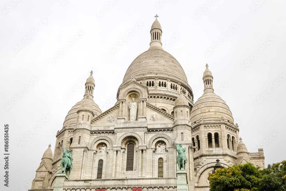 Sacre Coeur Basilica at Montmartre in Paris, France