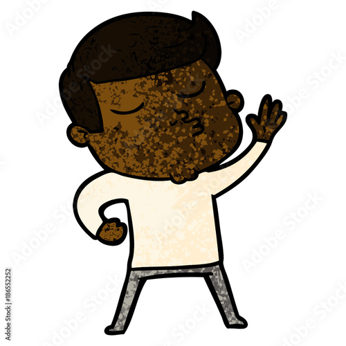 cartoon model guy pouting