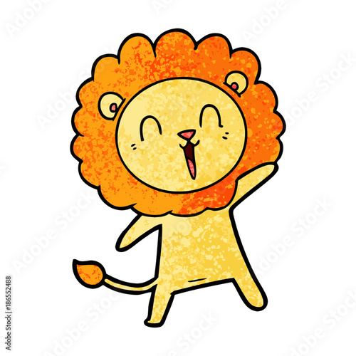 Fototapeta Naklejka Na Ścianę i Meble -  laughing lion cartoon