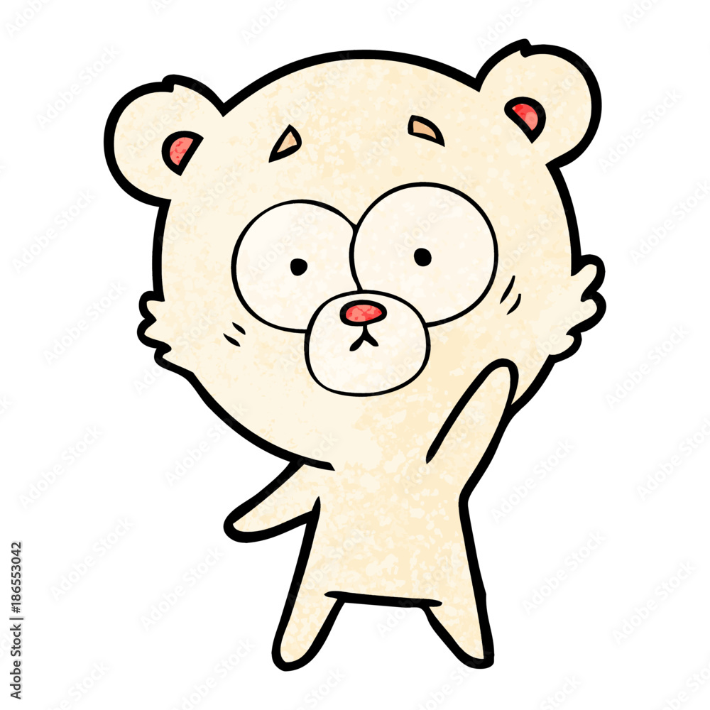 surprised polar bear cartoon