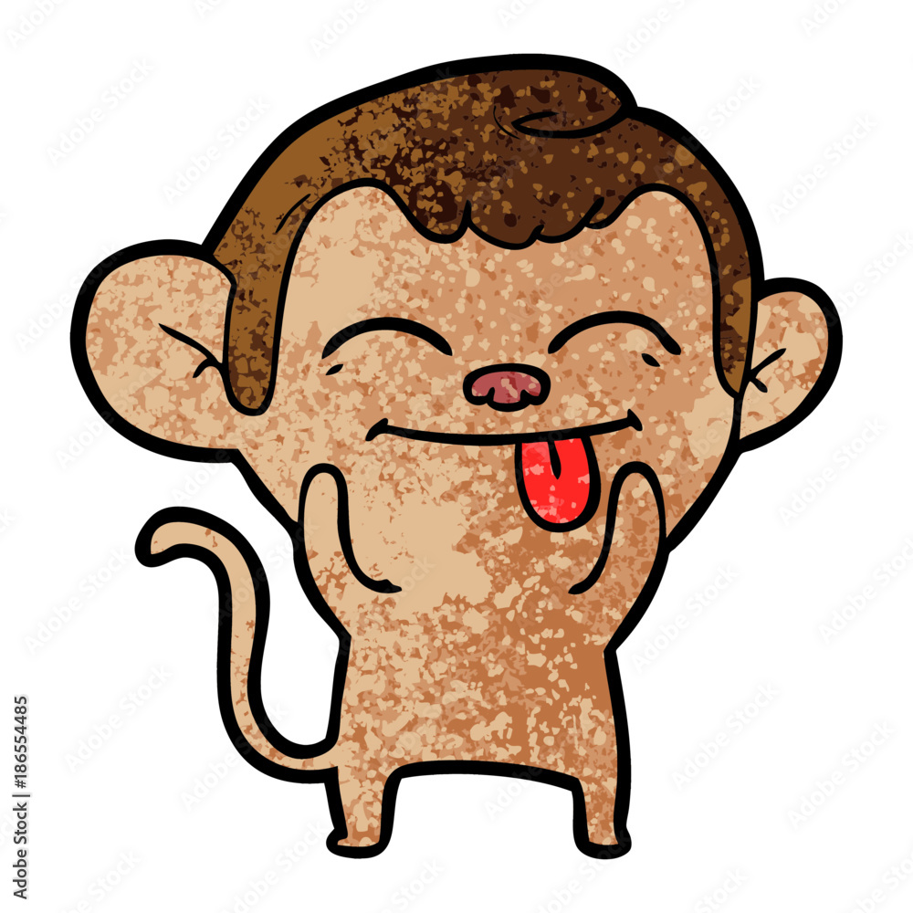 Obraz premium funny cartoon monkey