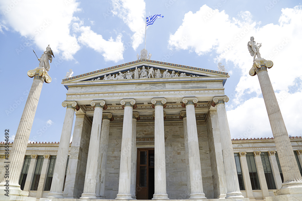Main building of the Academy of Athens, Greece