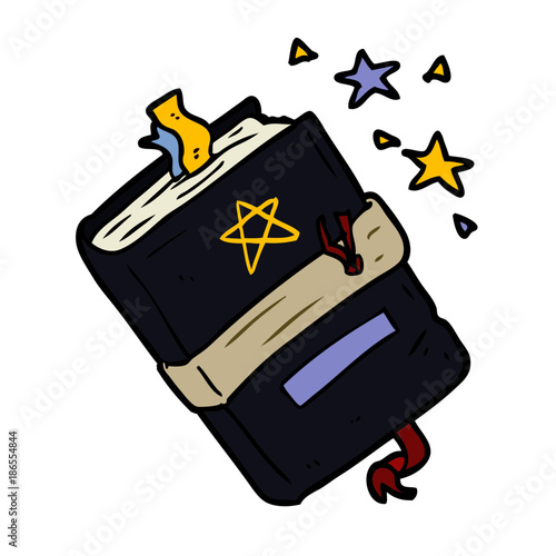 cartoon witch's book of spells