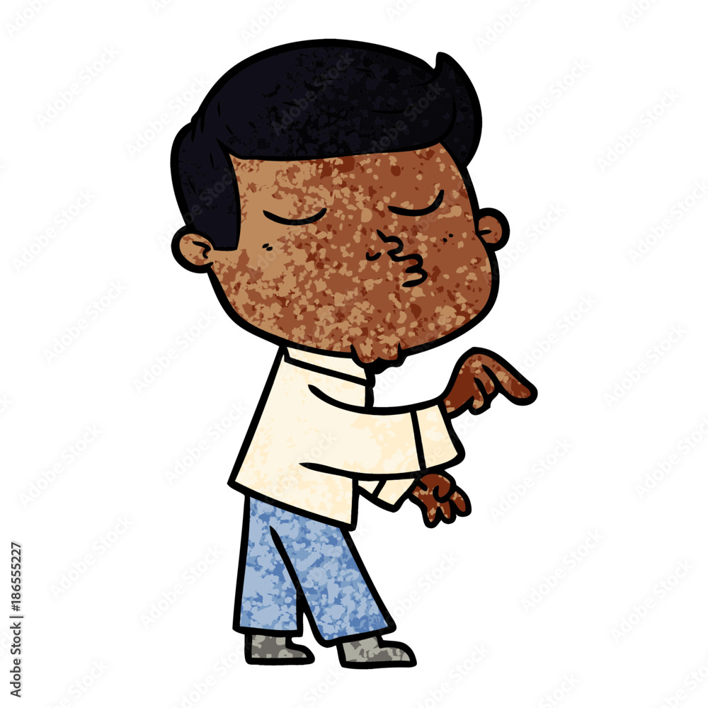 Fototapeta premium cartoon model guy pouting