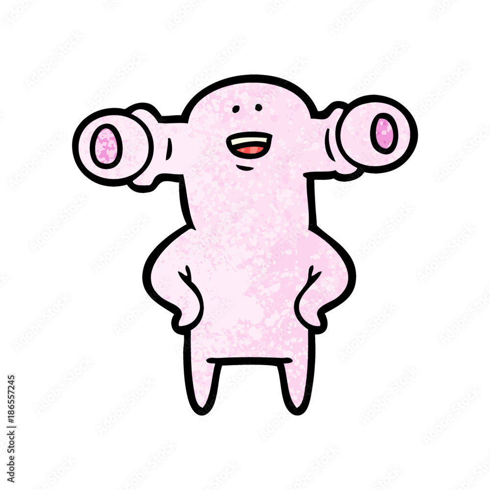 Obraz premium friendly cartoon alien