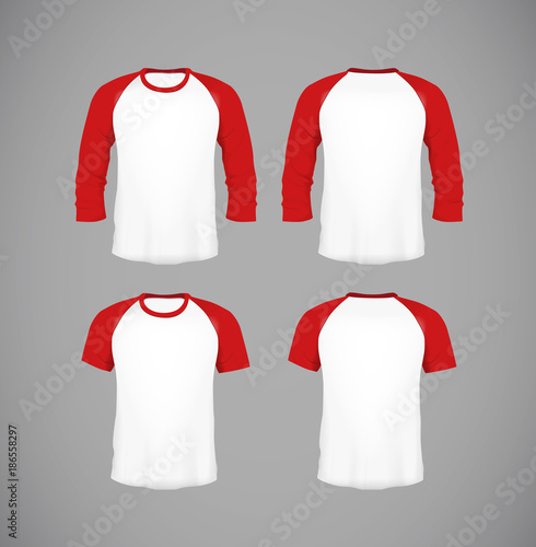 Canvas Print Men's slim-fitting short sleeve baseball shirt set