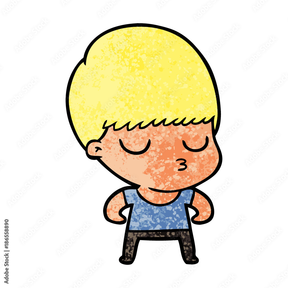 cartoon calm boy cartoon calm boy