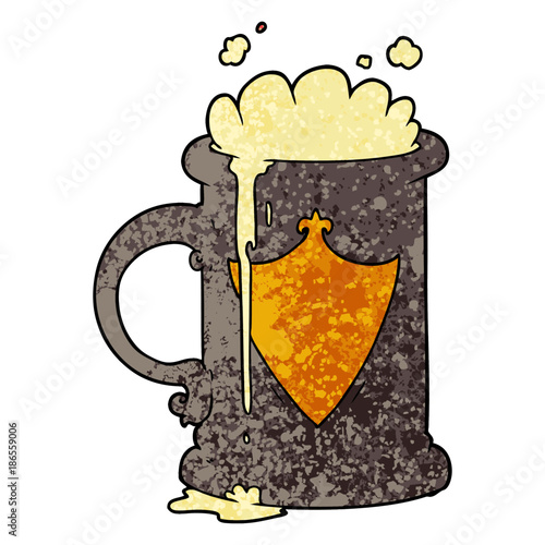 cartoon foaming beer