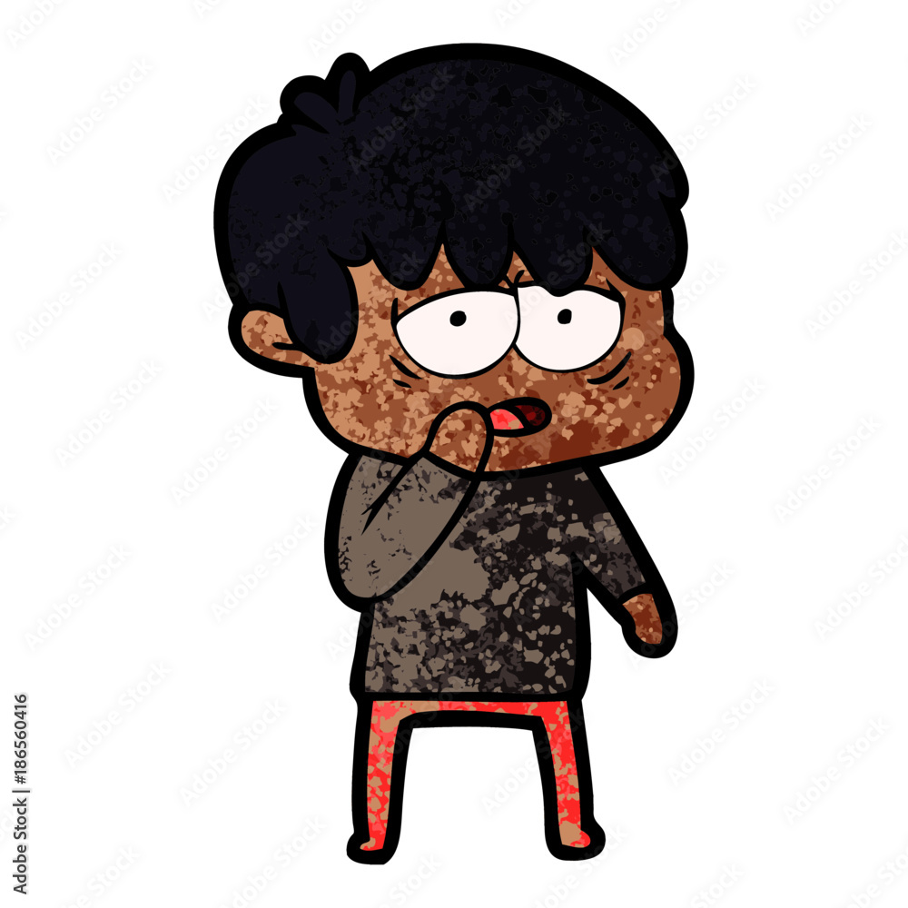 cartoon exhausted boy cartoon exhausted boy