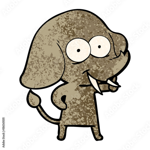 happy cartoon elephant