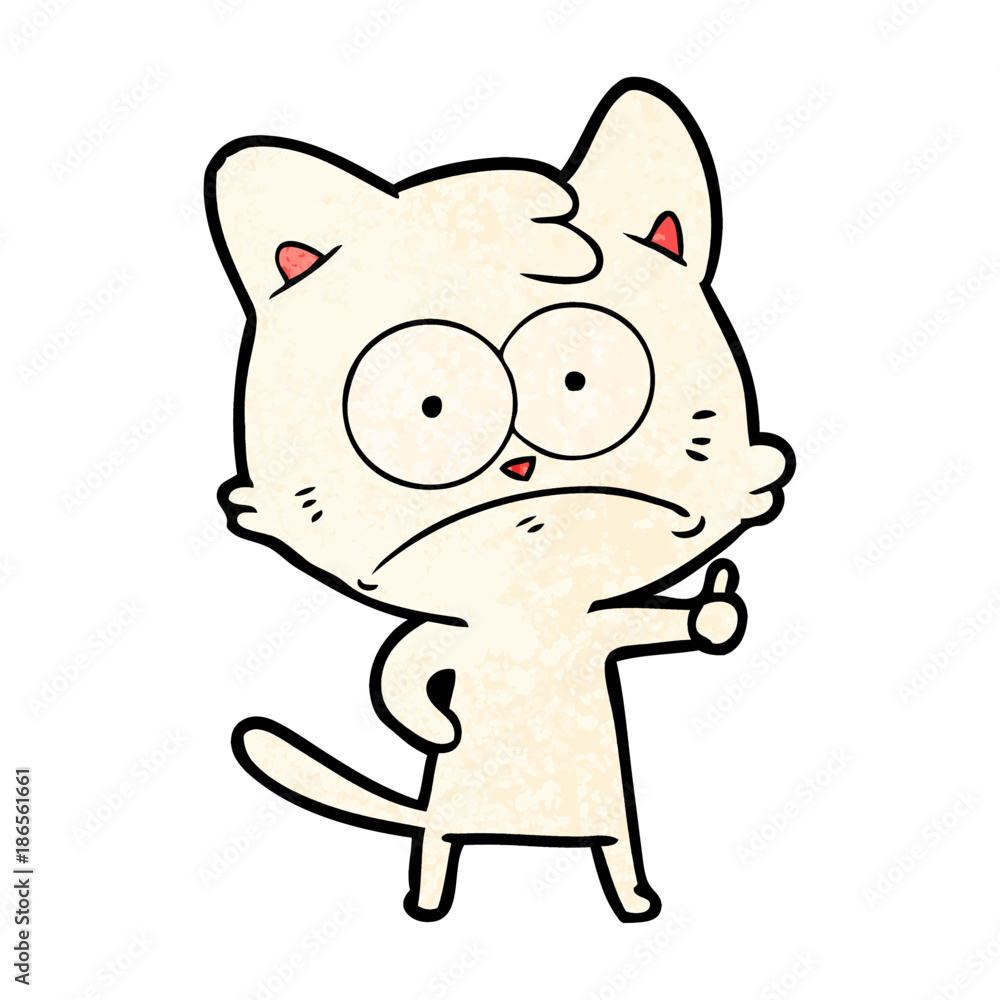 cartoon nervous cat cartoon nervous cat